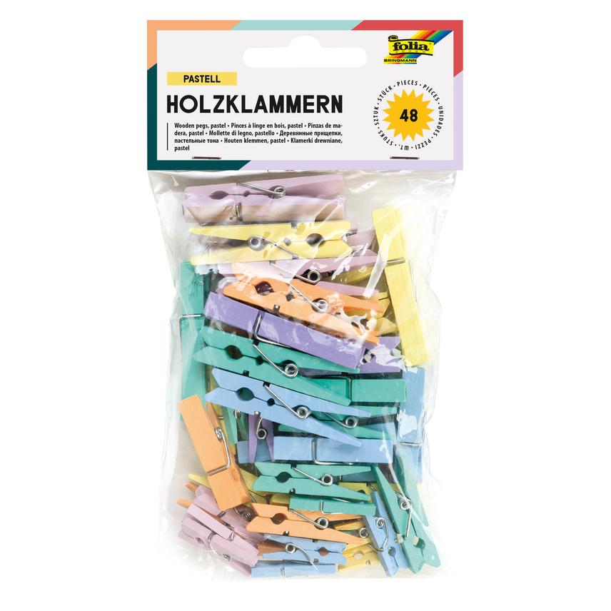 Folia Holzklammern Pastell (2289)