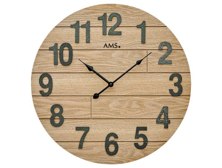 Wanduhr Matas Holzgehäuse 50 x 50 x 3cm Multicolor/Grau
