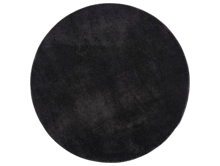 Fellteppich Loft, Schwarz, Uni, rund, Bsci, für Fußbodenheizung geeignet, Teppiche und Böden, Teppiche, Fellteppiche