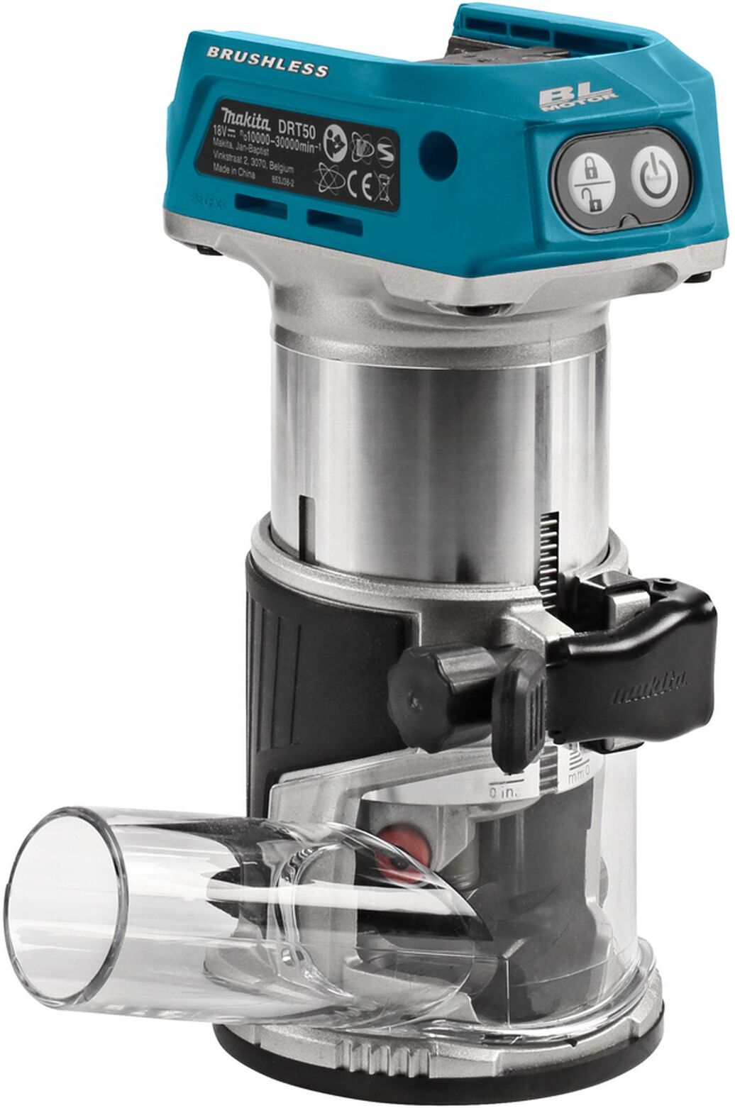 Makita Router 18 Volt superiore e laterale