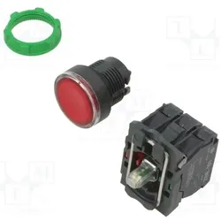 Schneider Electric Ill Pushbutton Round Red 1NO/1NC 220V, Schalter + Taster, Rot