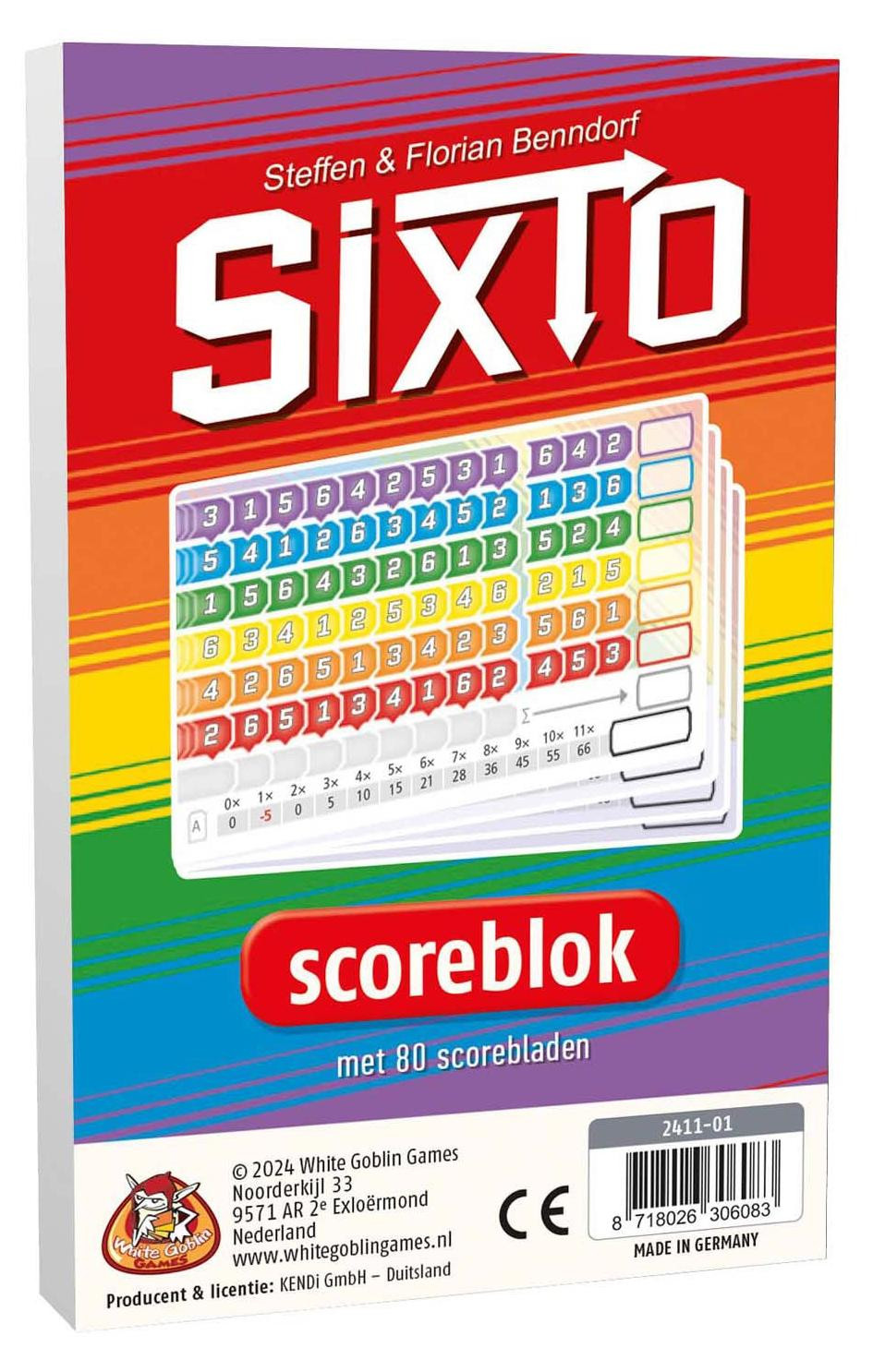 White Goblin Games Sixto Scoreblokken - Wit
