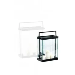 LUXOR geradlinige Laterne aus gehärtetem Sicherheitsglas 42 cm