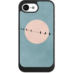 Nivocase Hülle für Apple iPhone 17e Handyhülle NIVOcore Case Schwarz Mond Vogel türkis (Apple iPhone 17e), Smartphone Hülle, Schwarz, Türkis