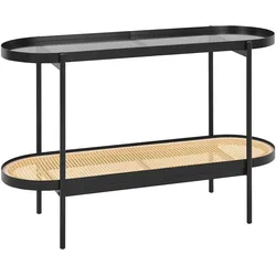 KONSOLENTISCH Schwarz/Heller Holzfarbton Reno