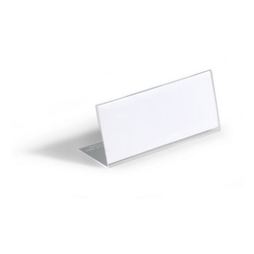 DURABLE Tisch-Namensschild, L-Form, aus Acryl, transparent 150 x 64 mm