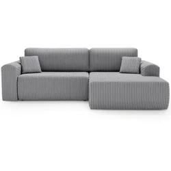 ECKSOFA Belvio Hellgrau Rechts