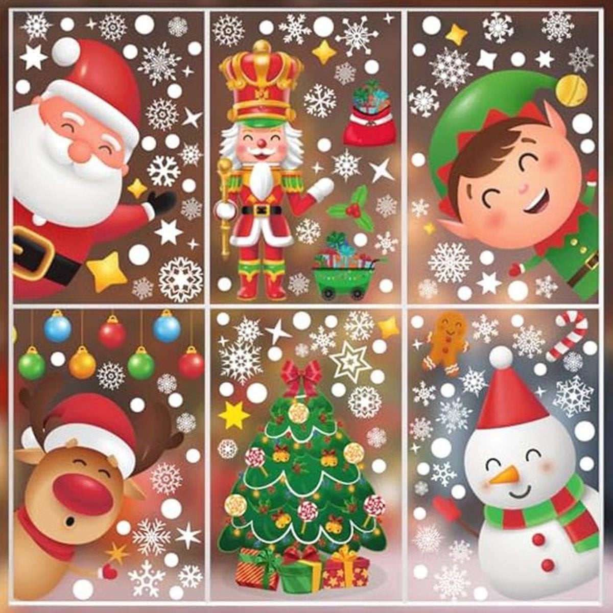 9 Kerst raamstickers voor een feestelijke sfeer