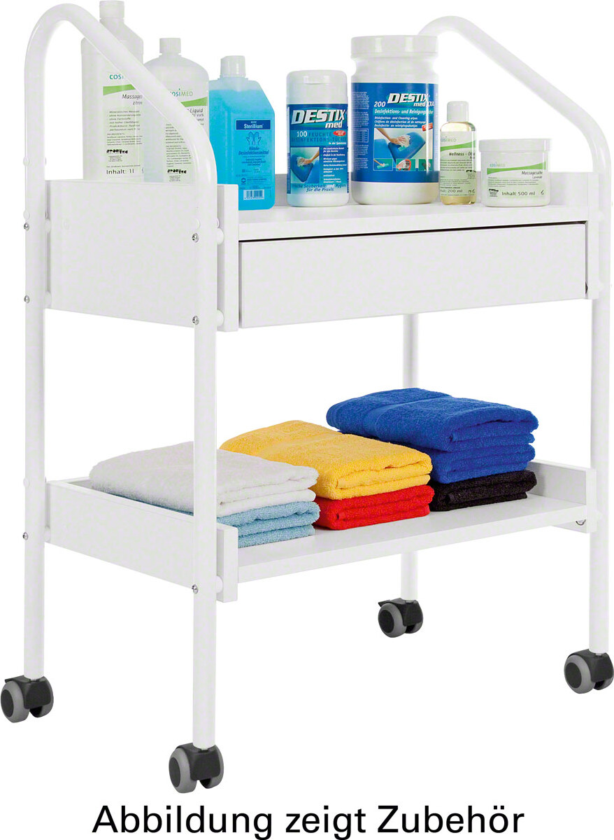 Vielzweckwagen mit 4 Rollen, Rollwagen, Instrumententisch, Gerätewagen, Therapie