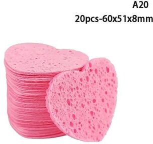 Inspired Finds 20 Or 50 Piece Natural Cellulose Facial Cleansing Sponge Set 20pcs 2.36 2.01 0.31 In