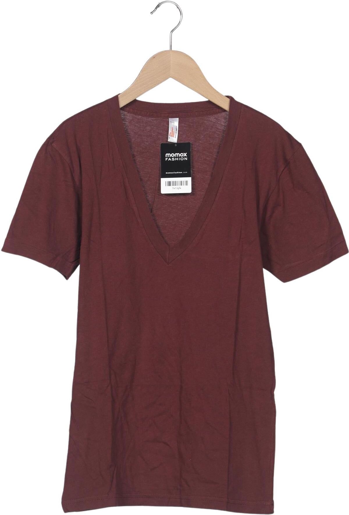 American Apparel Damen T-Shirt, Bordeaux, Gr. S, Baumwolle - Second Hand