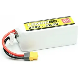 LemonRC Modellbau-Akkupack LiPo 22.2 V 2200 mAh Zellen-Zahl 6 35 C Softcase (2200 mAh, 22.20 V)
