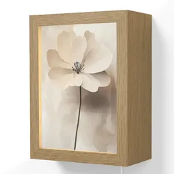 WANDLEUCHTE Blume - Beige - Farbe - Schatten Wandlampe 15x20 cm Wandlampe