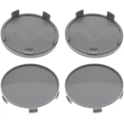 4 Nabenkappen Ø 68,0 mm - 65,0 mm / gewölbt umrandet grau