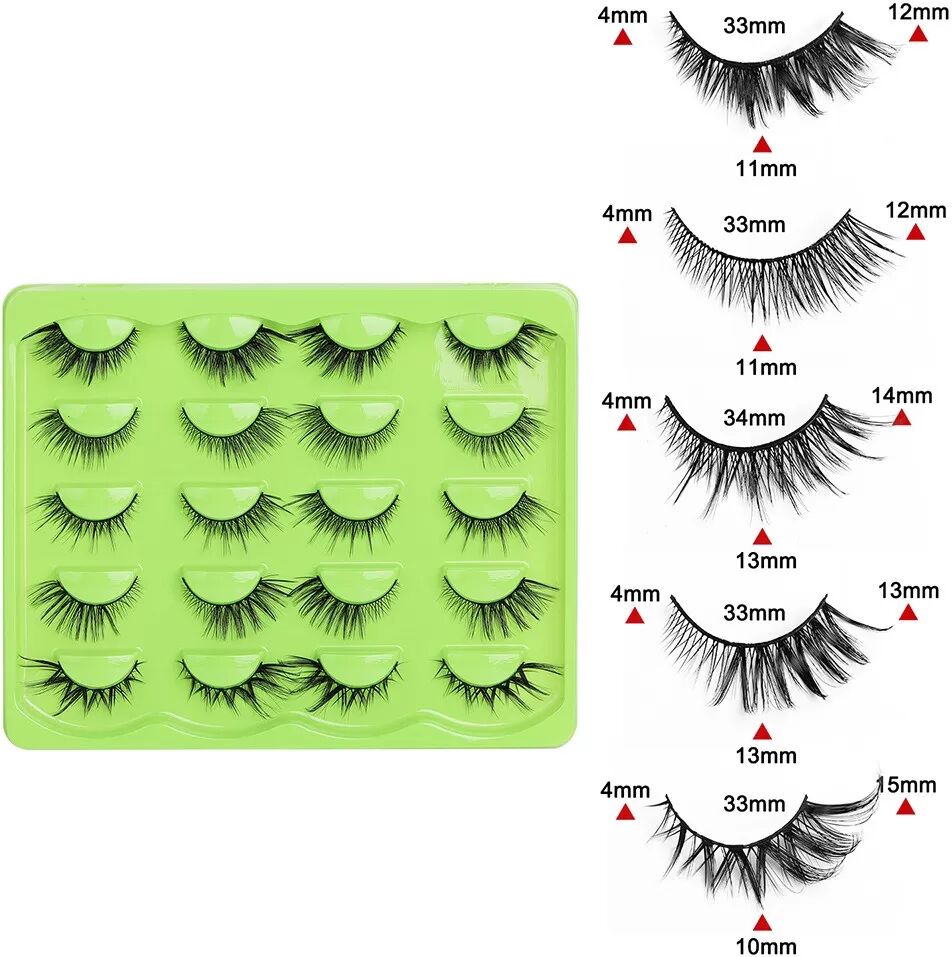 INF Dichte, lange, weiche & bequeme falsche Wimpern - Erzielen Sie einen natürlichen Fox-Eye-Look