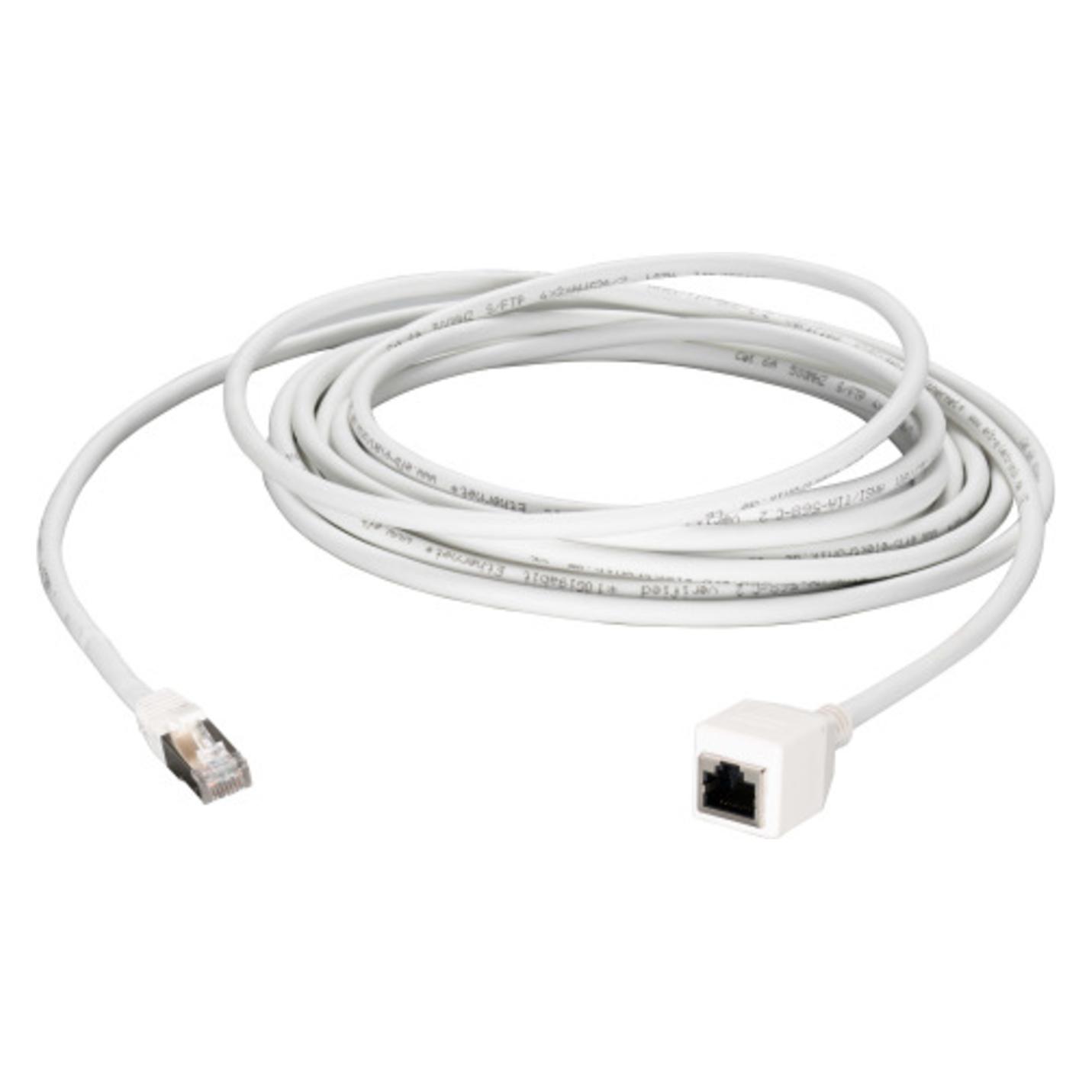 EFB Elektronik RJ45 Patchkabelverlängerung Cat.6A, S/FTP, AWG26, weiss, 1m (S/FTP, CAT6a, 1 m) (K5546WS.1)