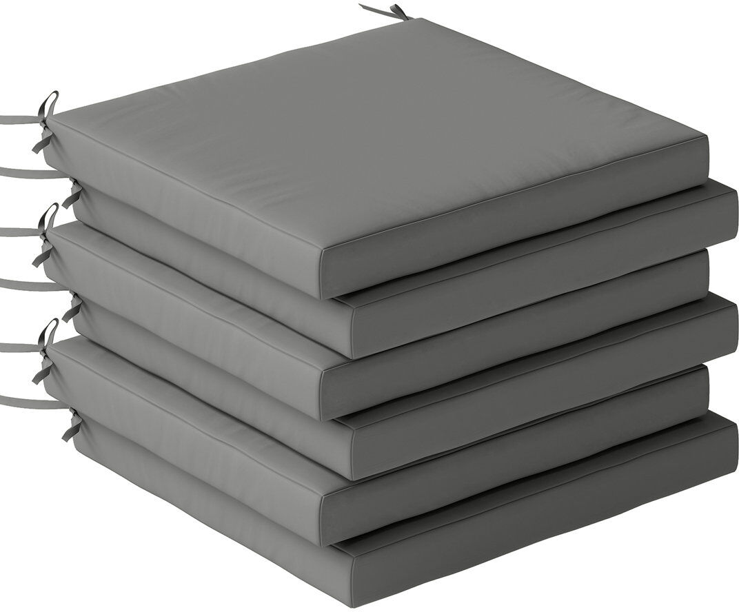 17 Stories Outsunny Outdoor Seat Cushions Set of 6 Light Grey 46cm W