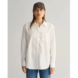 Gant für Damen. 4300212 Relaxed Fit Hemd aus weißer Popeline (32), Lässig, Baumwolle, Langarm