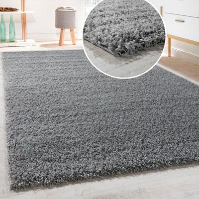 Paco Home "Sky 250" rechteckig 34 mm Höhe gewebt, Uni-Farben, intensive Farbbrillanz, auch als Läufer erhältlich