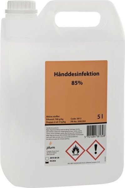Plum Hånddesinfektion 85%   Flydende   5 L