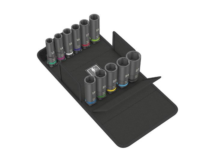 Steckschlüssel WERA Wera 8790 C Impaktor Deep Set 1 , grau (bunt), Schraubenschlüssel, Steckschlüssel