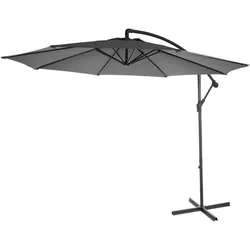 Décoshop26 - Freiarm-Sonnenschirm Sonnenschutz Ø 3 m neigbar Polyester/Stahl 11 kg grau ohne Ständer 04_0000934