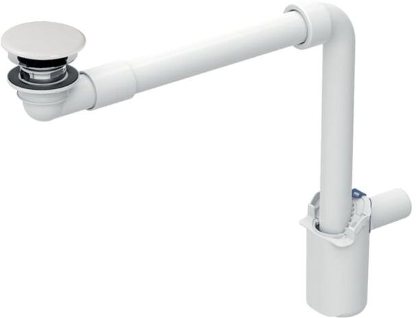 Geberit Waschbeckenablauf 152089011 d= 32mm, freier Auslauf und Ventilabdeckung, weiß/hochglanz-verchromt