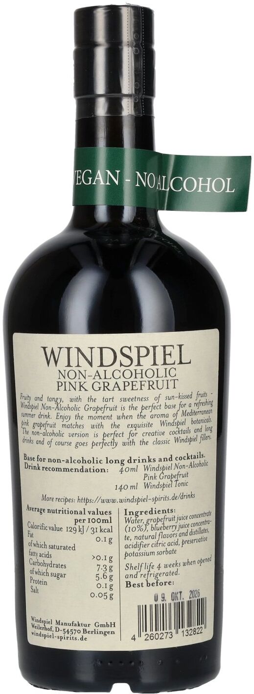 Windspiel Spirits Windspiel Pink Grapefruit Alkoholfrei 0,5l