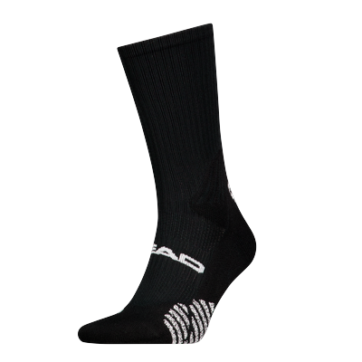 Socken HEAD "HEAD PADEL CREW 1P", Herren, Gr. 39-42, Sockengröße, schwarz, Materialmix, Socken Socken, Anatomisch geformtes Fußbett