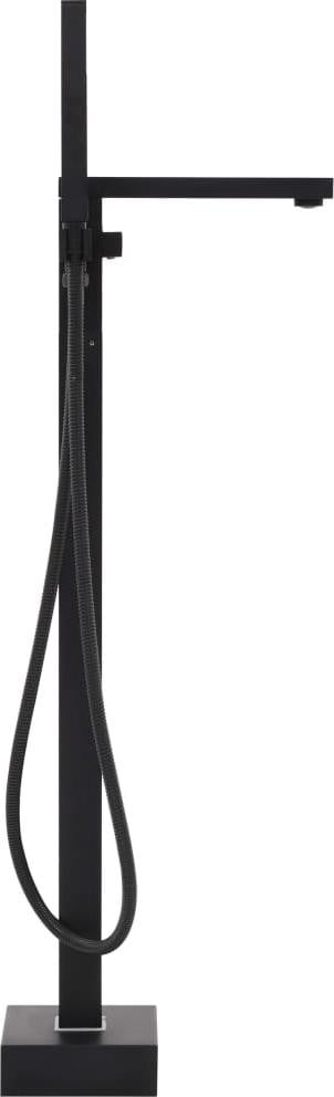 vidaXL Vrijstaande badkraan, zwart, roestvrij staal, 90 cm