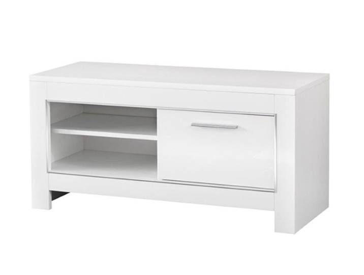 Meuble tv pm Modena laquée blanc - Basika