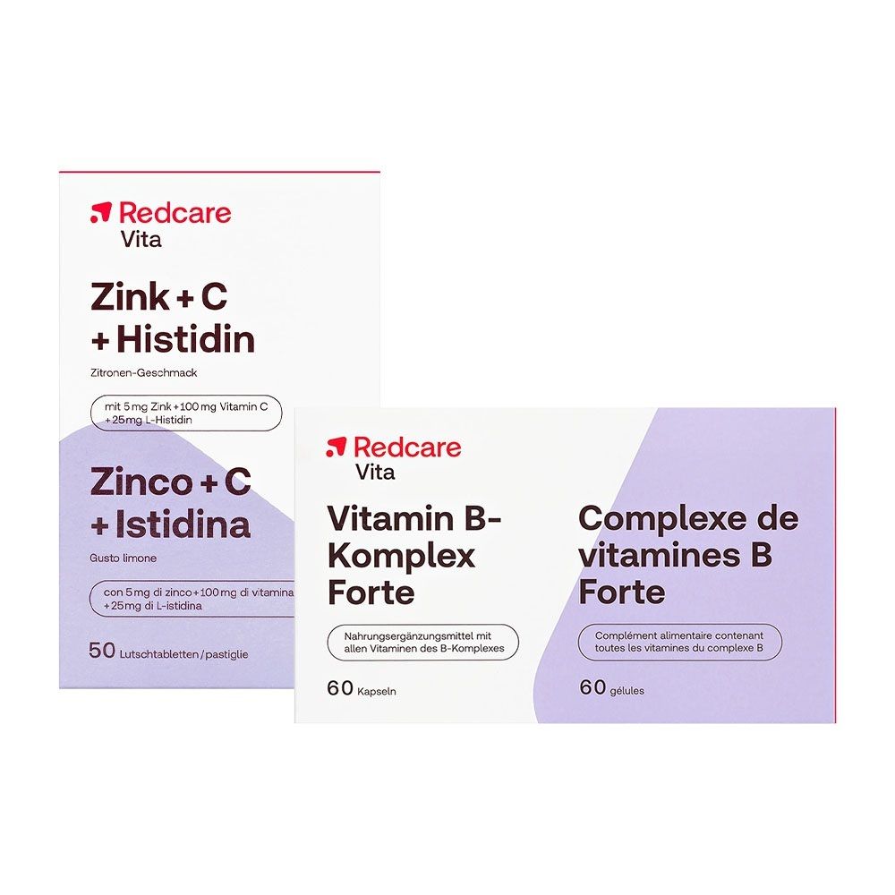 Zink + C Histidin Redcare und Vitamin B Kompl Forte 1 St Set