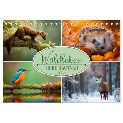 Waldleben - Tiere hautnah (Tischkalender 2027 DIN A5 quer), CALVENDO Monatskalender