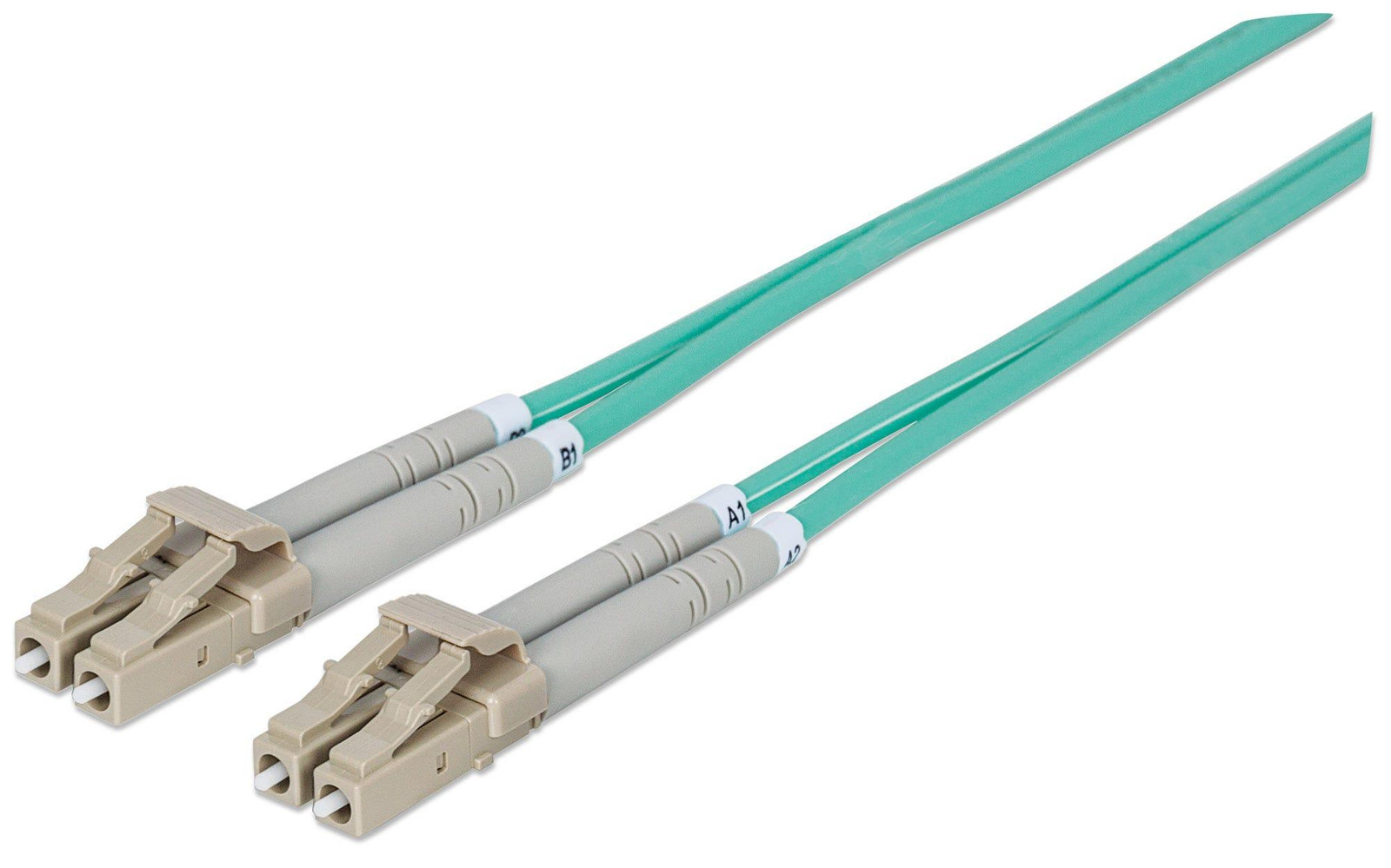 Intellinet 750134 LWL aansluitkabel LC/LC Multimode OM3 aqua, 2m