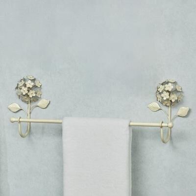 Touch of Class Hydrangea Towel Bar Creamy Gold , Creamy Gold