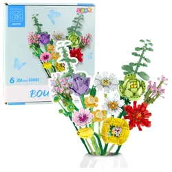 Bausteine Dekorativer Blumenstrauß aus bunten Blumen 854 Stk.