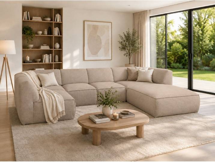 Labett Wohnlandschaft MOVO – modulares Sofa mit modernem Design, Modulare Bauweise – freie Konfiguration des Aufbaus