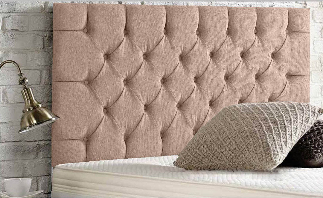 Rosdorf Park Esters Upholstered Headboard Chenille/Mink Single (3')