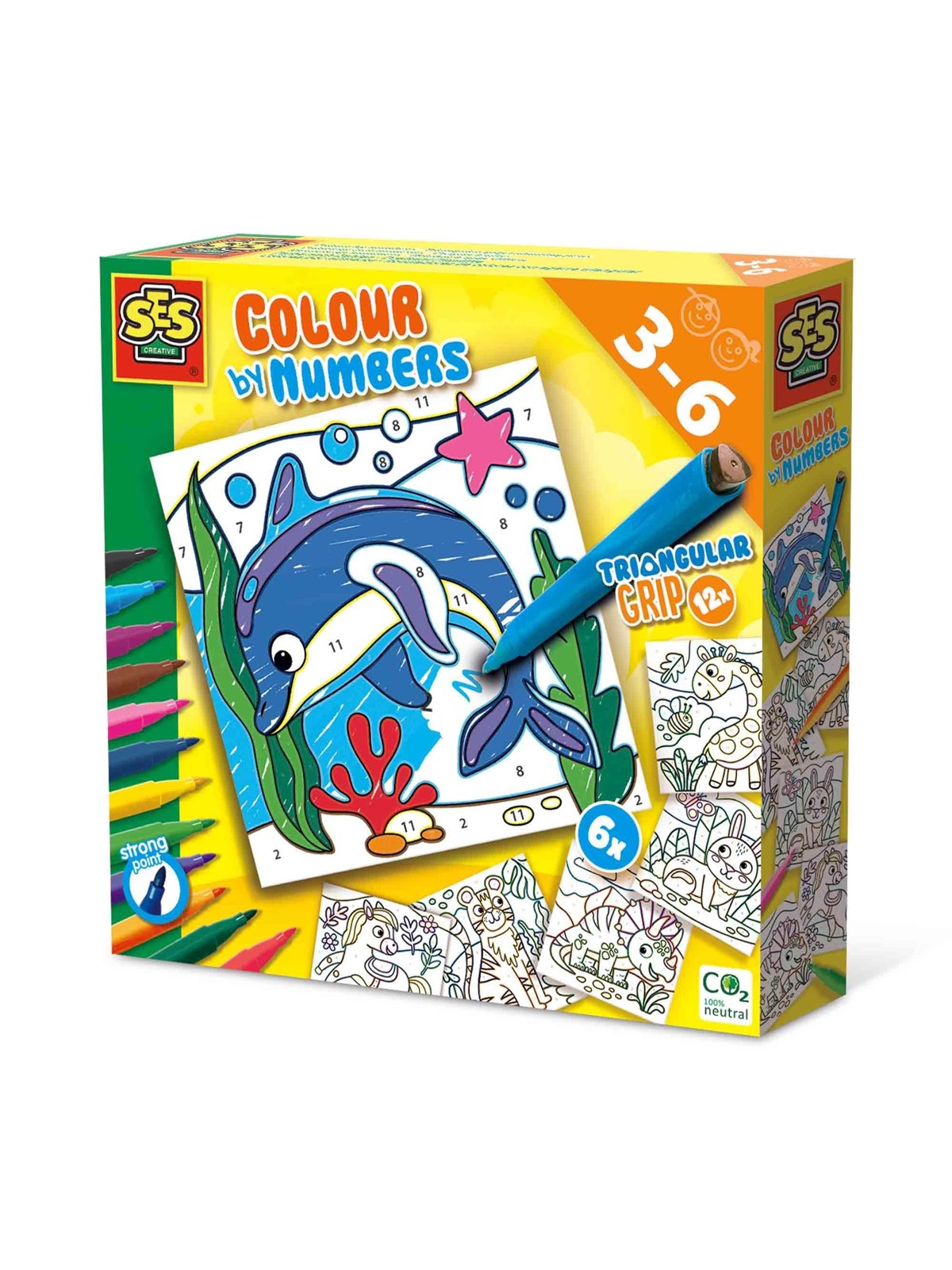 SES Creative Colour by Numbers - Triangular Pens