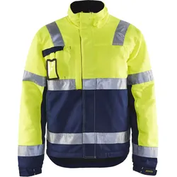 Warnschutz Winterjacke "4862" - 4XL - gelb/marine