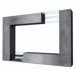 WOHNWAND Mirage Front in Beton dunkel Optik
