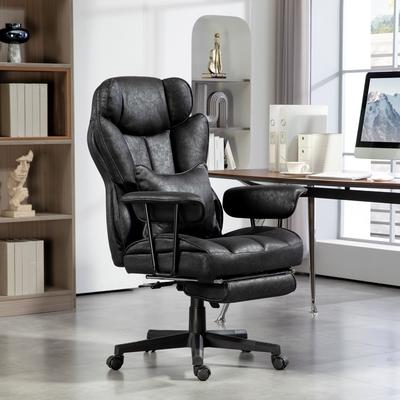 Ostweer Retro Reclining Chair Ergonomic Chair with Lumbar Support, Gaming Chair Computer Desk Chair with Footrest