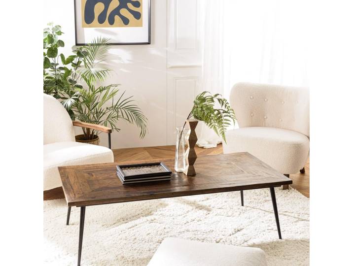 KIARA - Table basse rect. 135x70cm formes géométriques KIARA (2 COLIS)