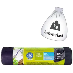 Secolan Schwerlastsäcke 45,0 μm grau 120l - 10 Stück