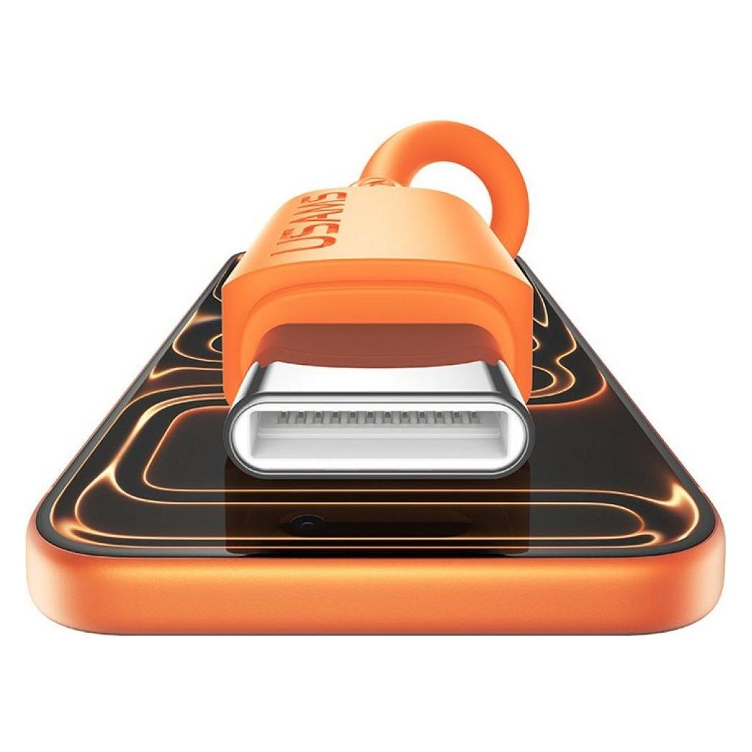 Usams Cable U98 3A Silicone Fast Charging USB-C orange (1 m, 18 W) (SJ786USB03)