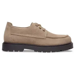 Birkenstock für Herren. 1031884 Highwood Moc Lederschuhe (Normale Passform) taupe (42), Wohnung, Wildleder, Schnürsenkel, Lässig