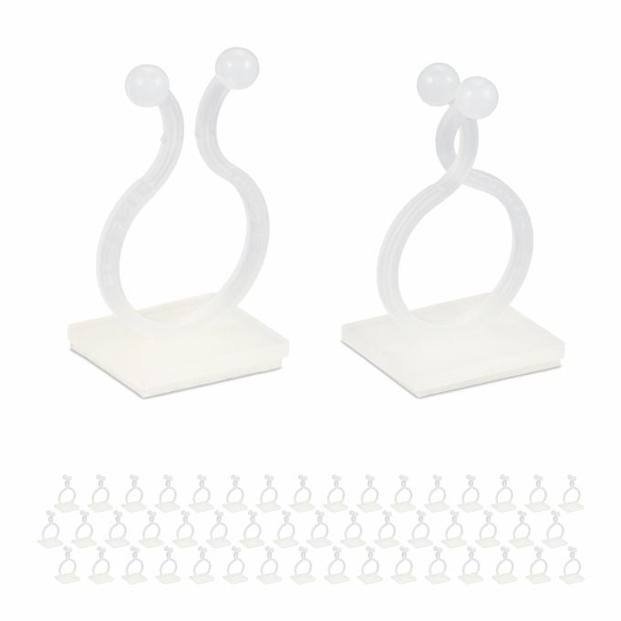 Relaxdays Zelfklevende plantenclips set van 240 stuks