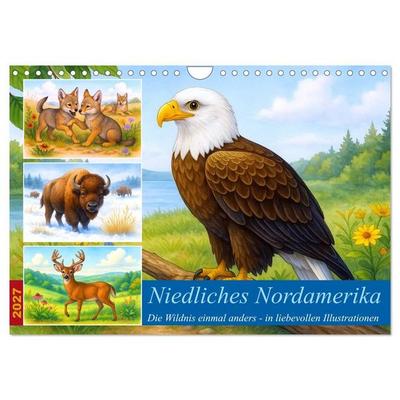 Niedliches Nordamerika (Wandkalender 2027 DIN A4 quer), CALVENDO Monatskalender