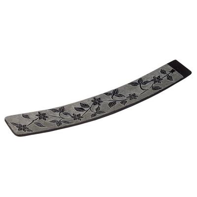 Räucherstäbchenhalter 'Blume' Black Stone graviert 25 x 4 cm