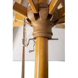 Naxos Sonnenschirm mit Holzgestell Weiß